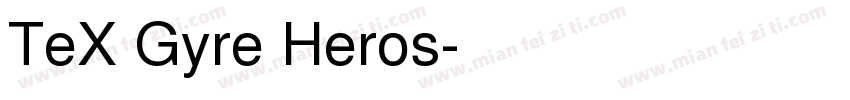 TeX Gyre Heros字体转换